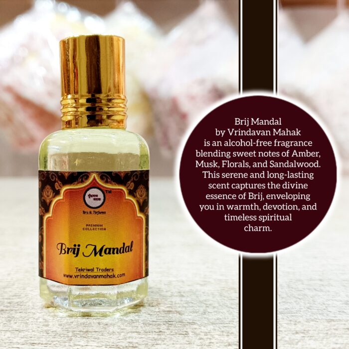 Brij Mandal Roll On Attar By Vrindavan Mahak | Soft Sweet Floral Amber Scent | Alcohol Free | Long Lasting | 12ml - Image 2