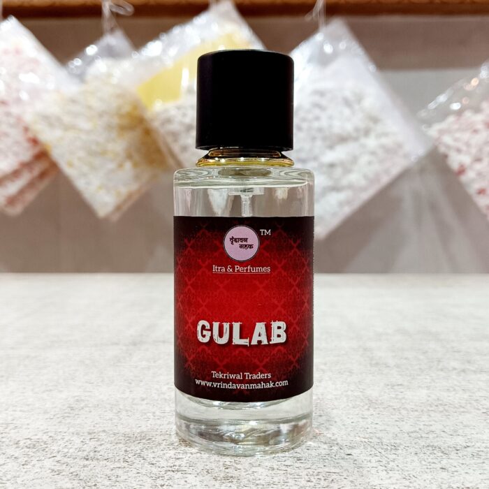 Gulab Perfume by Vrindavan Mahak – 50 ml Soft Floral Fragrance with Musk and Classic Red Rose - Image 1