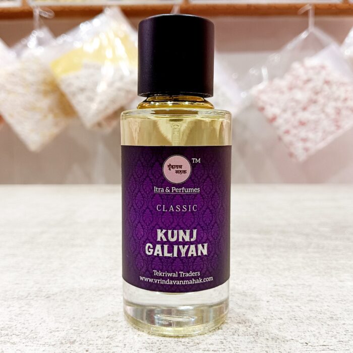 Kunj Galiyan Perfume by Vrindavan Mahak | 50ml Spiritual Fragrance with Musk, Clove, and Spicy Woods - Image 1