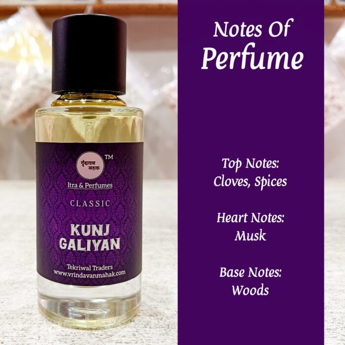 Kunj Galiyan Perfume by Vrindavan Mahak | 50ml Spiritual Fragrance with Musk, Clove, and Spicy Woods - Image 2