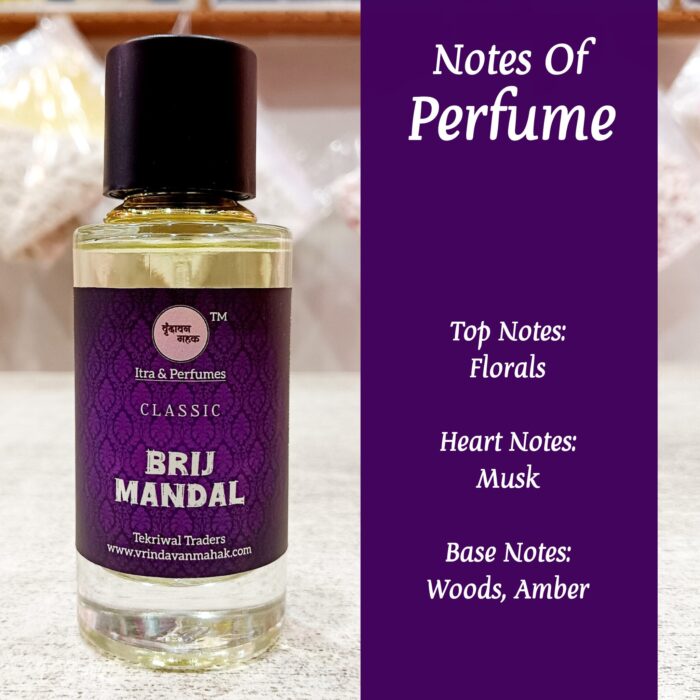 Brij Mandal Perfume by Vrindavan Mahak | 50ml Long Lasting Devotional Fragrance with Floral Woody Musk - Image 2