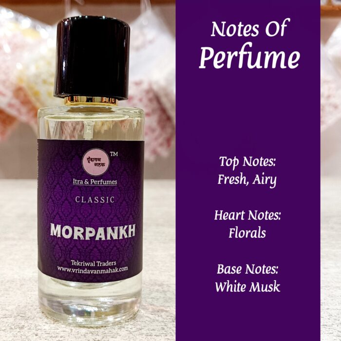 Morpankh Perfume by Vrindavan Mahak | Uplifting Light Floral Musk Scent Inspired by Grace and Freshness - Image 2