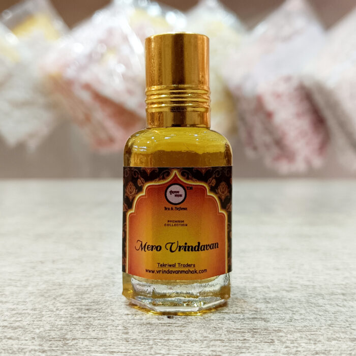 Mero Vrindavan Roll On Attar By Vrindavan Mahak | Spicy Saffron & Musk Aroma | Alcohol Free | Long Lasting | 12ml - Image 1