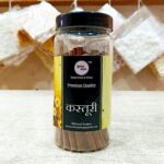 Kasturi Dhoop Sticks by Vrindavan Mahak – Premium 130gm Musk Fragrance Incense for Pooja, Meditation