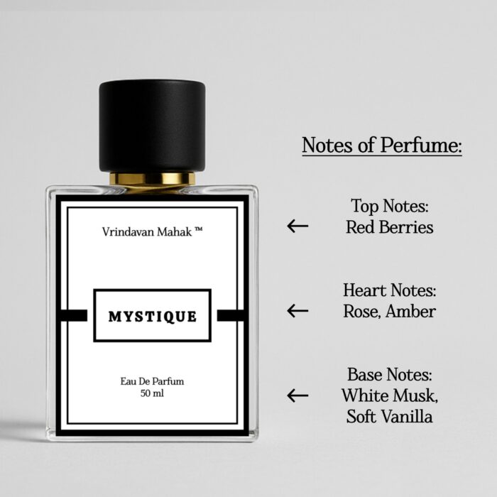 Mystique Perfume By Vrindavan Mahak - Red Berries, Rose, Vanilla - Image 3