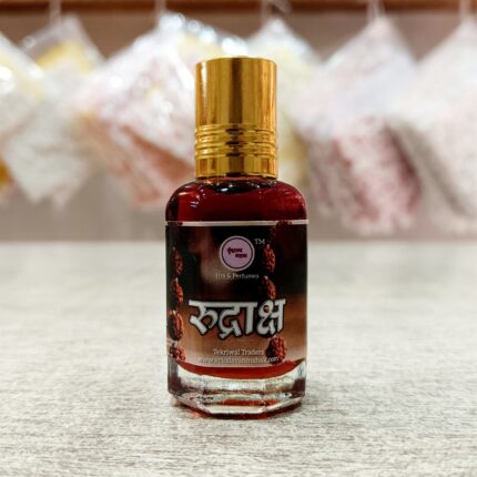 Rudraksh Roll On Attar By Vrindavan Mahak | Sweet Hard Fragrance Blend | Alcohol Free | Long Lasting | 12ml