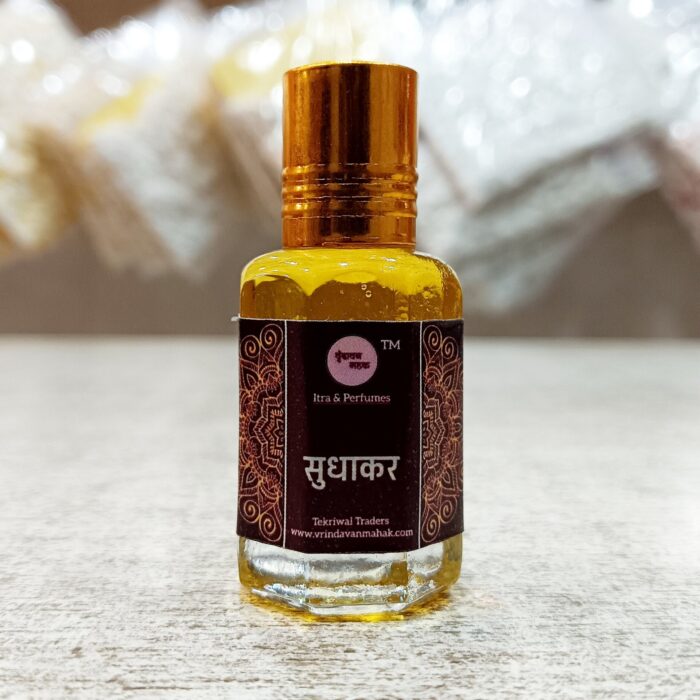 Sudhakar Roll On Attar by Vrindavan Mahak – Amber, White Musk, Rose & Sandal in Warm Musky Scent - Image 1