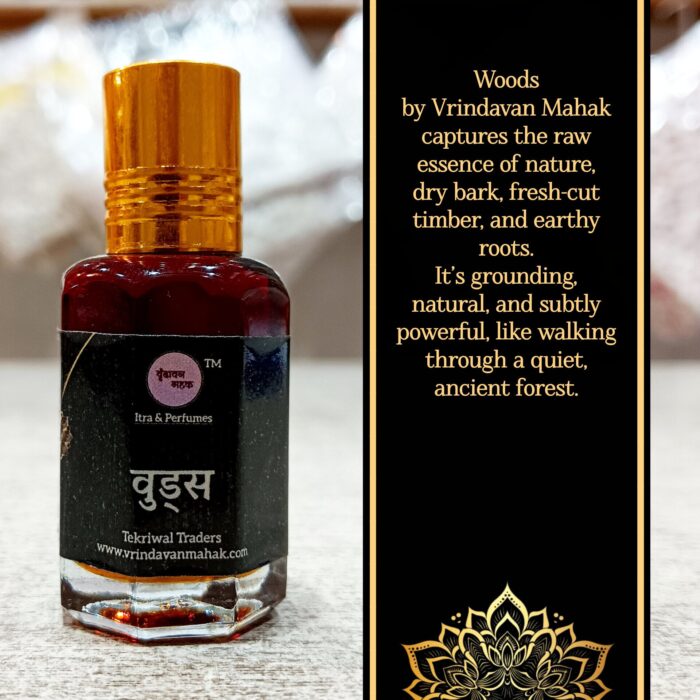 Woods Roll On Attar by Vrindavan Mahak – Earthy, Grounding Fragrance for Everyday and Ritual Use - Image 2