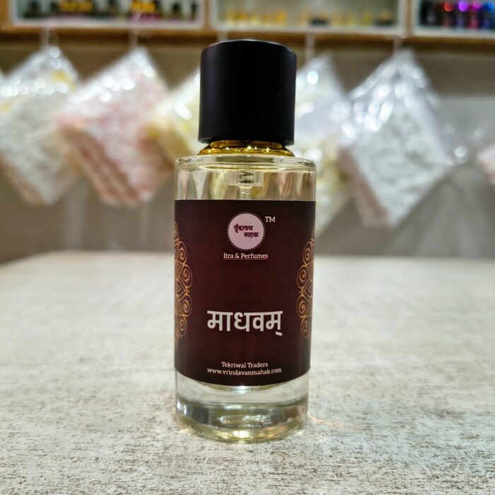 Madhavam Perfume | 50ml Sacred Perfume with Saffron, Oudh, Fruits, Florals & Sandal for Divine Daily Rituals - Image 1