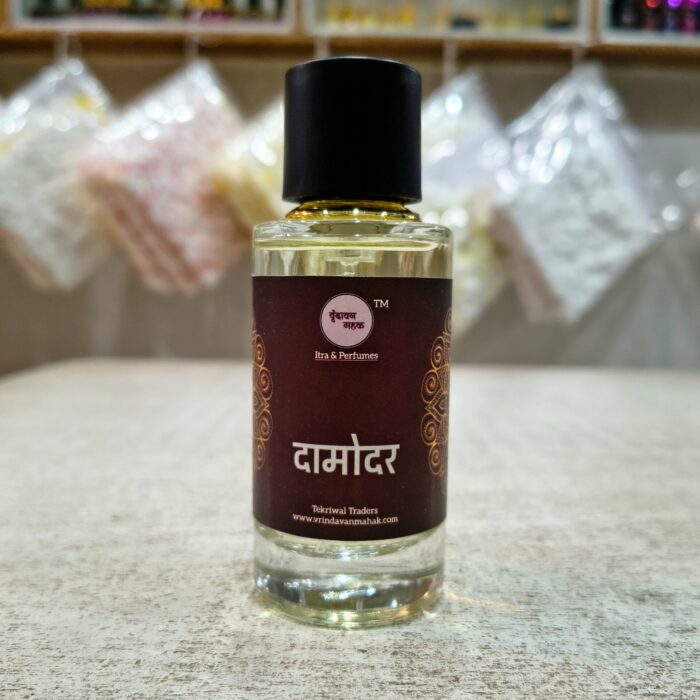 Damodar Perfume | 50ml Spiritual Perfume with Amber, Saffron, Musk, Rose & Sandalwood for Rituals - Image 1