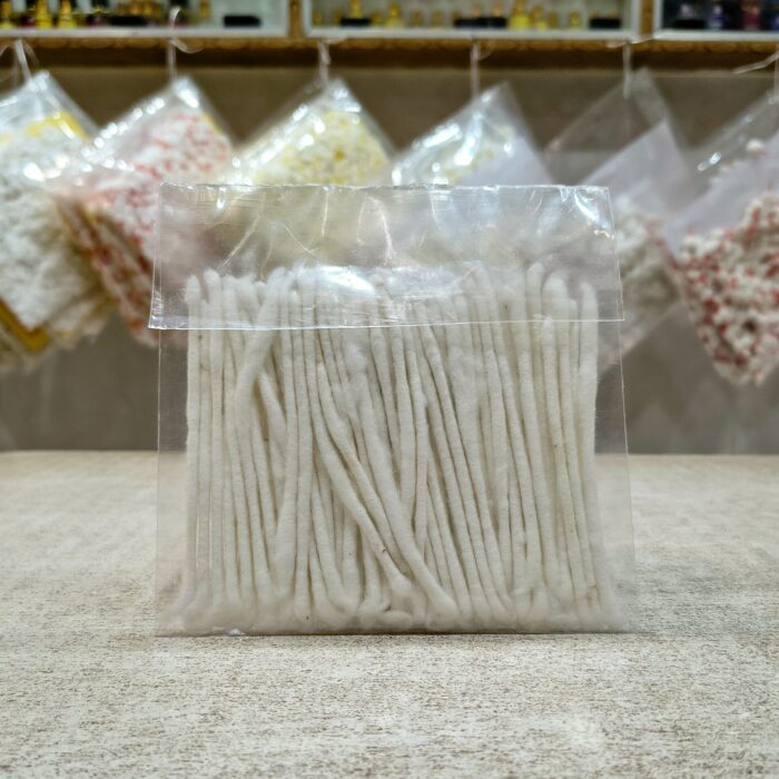 Long Cotton Wicks | Lambi Diya Batti for Pooja, Aarti & Diwali | Pure Cotton Jyot Batti for Diyas - Image 1