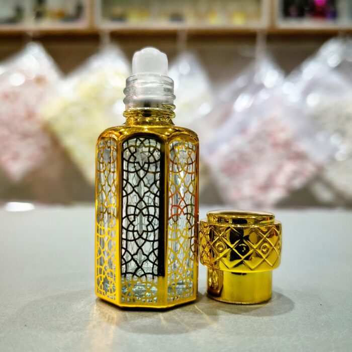 Premium 12ml Gold Finished Empty Attar Bottle | Fancy Classic Perfume Oil Bottle for Gifting - Image 2