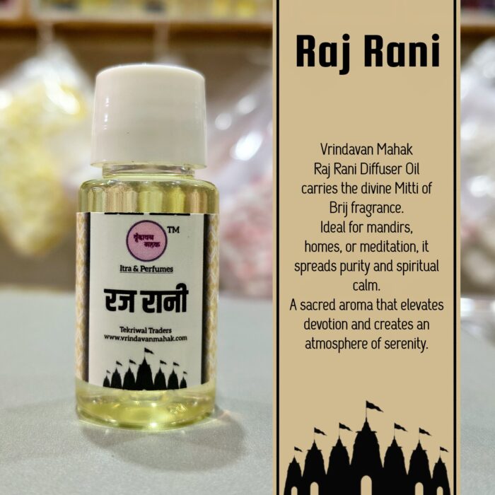 Vrindavan Mahak Raj Rani Diffuser Oil – Mitti of Brij Aroma for Divine Spiritual Fragrance & Serenity - Image 2