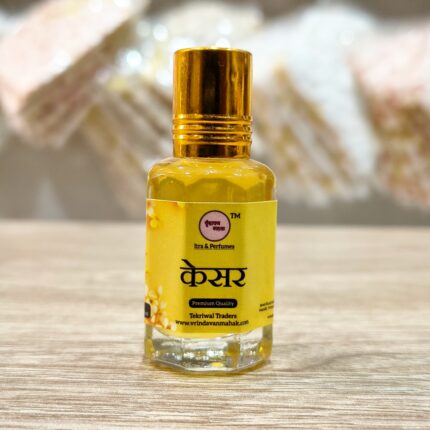 Kesar Roll On Attar | Warm, Rich Saffron Aroma of Vrindavan, Sweet, Smooth & Inviting Fragrance