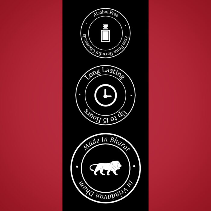 Shyam Ras Roll On Attar by Vrindavan Mahak | Divine Sandal, Rose, Amber, Musk, Woods & Kesar | 12 ML - Image 5