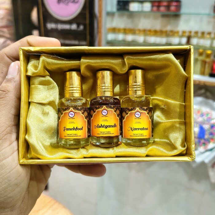 Number Special Attars Combo | Ashtgandh | Navratna | Panchfool | 12ml x 3 Premium Spiritual Attars - Image 2