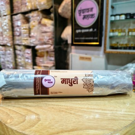 Vrindavan Mahak Madhuri Agarbatti Roll 200 gm Premium Masala Incense Soft Sweet Aroma Pure