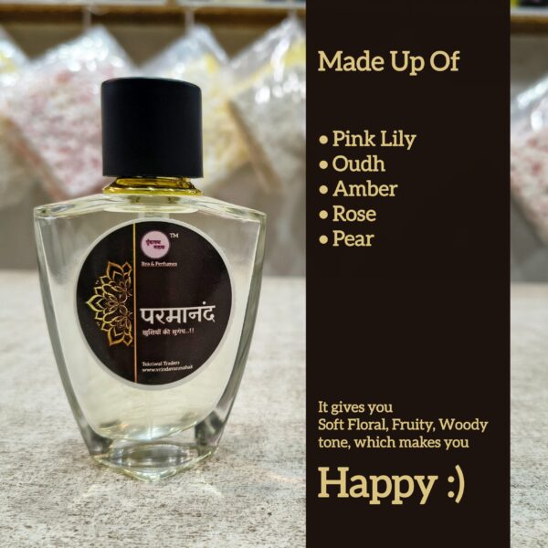 Parmanand Perfume by Vrindavan Mahak – Floral & Woody Aroma with Hints of Amber, Oudh & Fruity Notes - Image 2