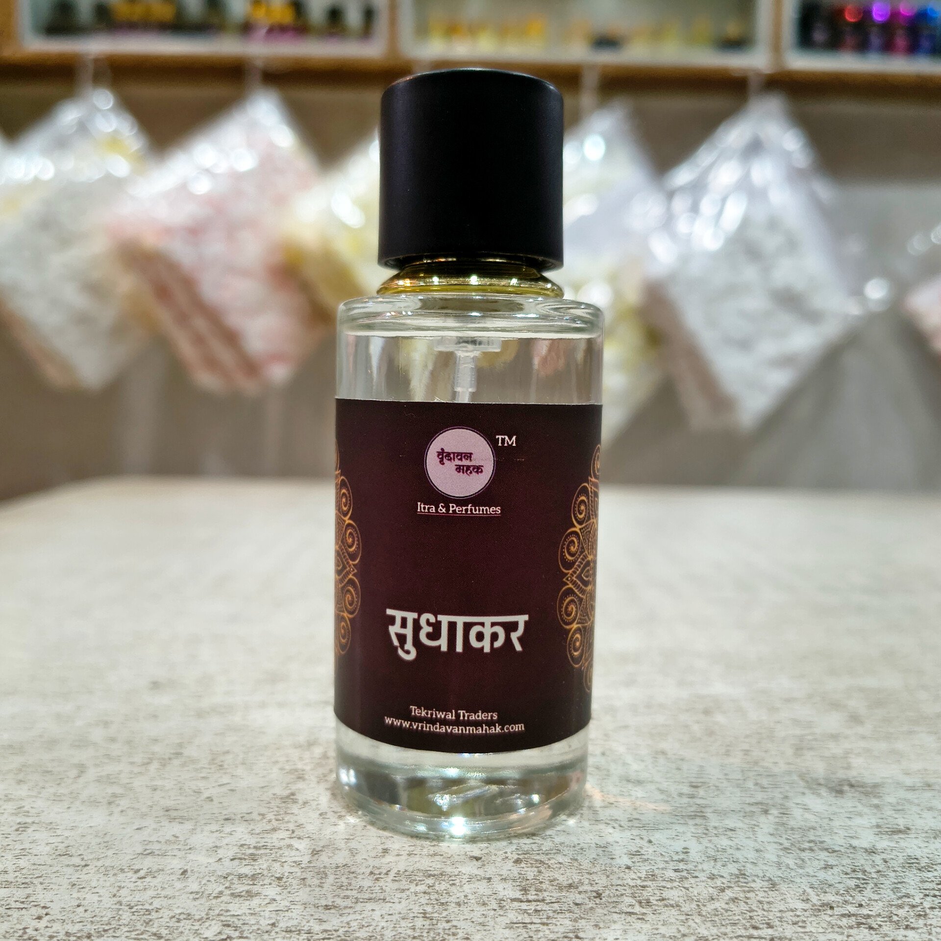 1000476425.jpg Sudhakar Perfume | 50ml Divine Perfume with Amber, Florals, White Musk, Rose & Sandal for Sacred Meditation - Image 1