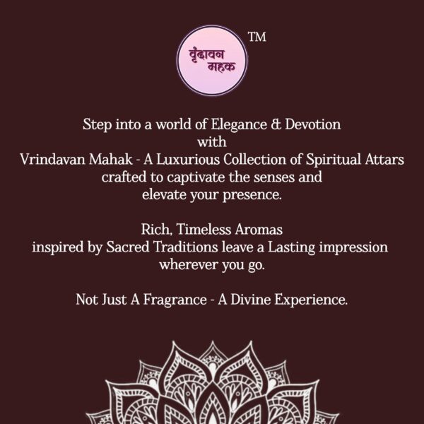 Damodar Perfume | 50ml Spiritual Perfume with Amber, Saffron, Musk, Rose & Sandalwood for Rituals - Image 5