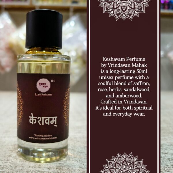 Keshavam Perfume | 50ml Divine Perfume with Saffron, Rose, Herbs, Sandalwood & Amberwood for Spiritual Aura - Image 3