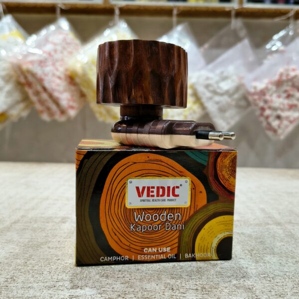 Wooden Kapoor Dani for Camphor, Bakhoor & Essential Oils | Handcrafted Diffuser for Pooja, Meditation - Image 5