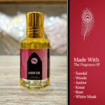 Shyam Ras Roll On Attar by Vrindavan Mahak | Divine Sandal, Rose, Amber, Musk, Woods & Kesar | 12 ML - Image 3