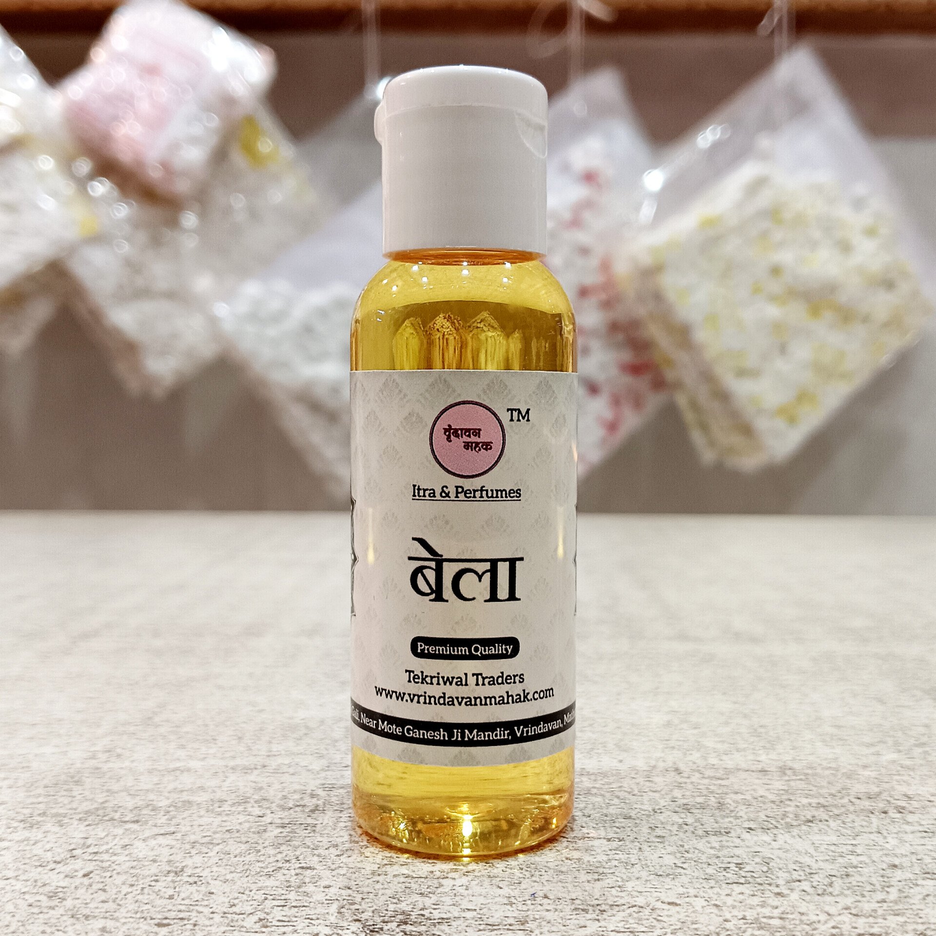 1006703895.jpg Bela Water Fragrance 50ml for Laddu Gopal Ji Snan | Makes Snan Jal Divine With Vrindavan Mahak - Image 1