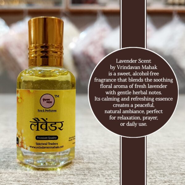 Lavender Roll On Attar | Calm, Fresh Lavender Bloom of Vrindavan, Soothing Sweet Floral Fragrance - Image 2