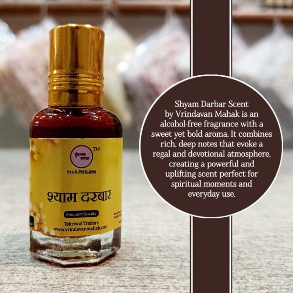 Shyam Darbar Roll On Attar | Amber, Woody & Floral Blend of Vrindavan, Sweet, Rich, Long-Lasting Aroma - Image 2