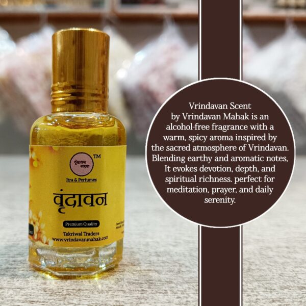 Vrindavan Roll On Attar | Spicy, Musky Aroma of Vrindavan, Strong, Sacred, Long-Lasting Fragrance - Image 2