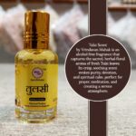 Tulsi Roll On Attar | Fresh, Herbal Floral Aroma of Vrindavan, Purifying, Soothing Fragrance - Image 2