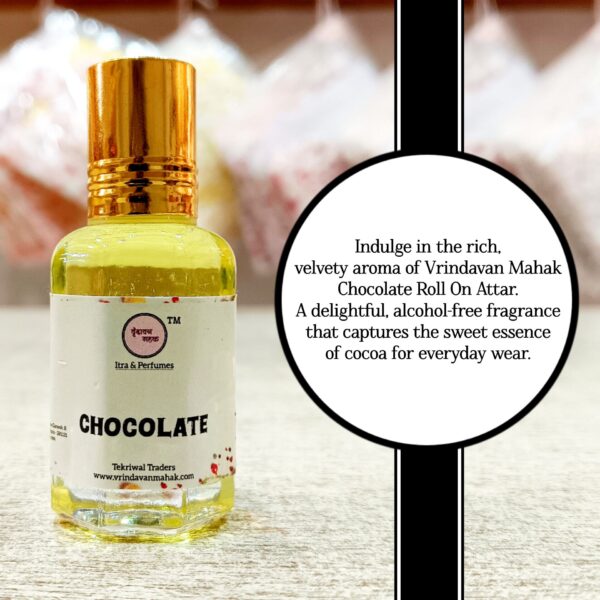 Chocolate Roll On Attar | Rich, Sweet Cocoa Aroma, Smooth & Tempting Fragrance for Daily Wear - Image 2