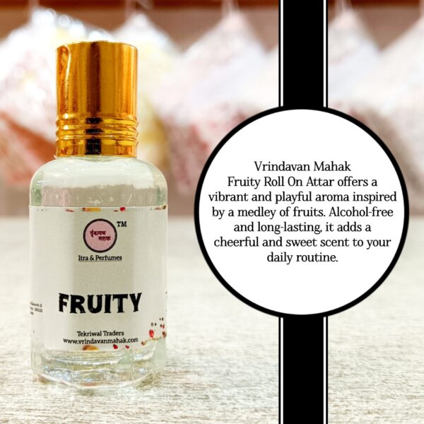 Fruity itra for freshness. made in Vrindavan, Vrindavan itra. used in summer.