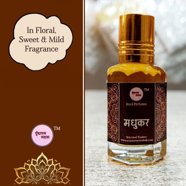 Madhukar Roll On Attar by Vrindavan Mahak – A Blend of Musk, Rose, Oudh & Sandal, For Spiritual Use - Image 3