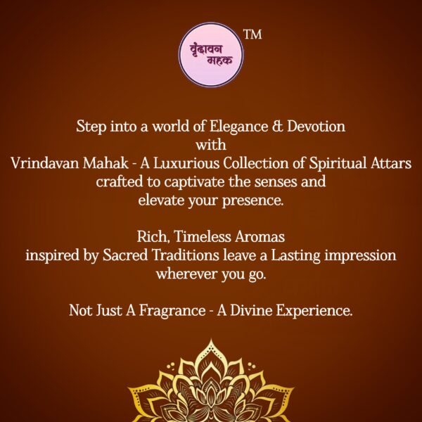 Damodar Roll On Attar by Vrindavan Mahak – Saffron, Rose, Amber & Sandal in Soft Floral Fragrance - Image 4