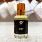 Amber Roll On Attar by Vrindavan Mahak – Long Lasting Pure Fragrance for Daily Wear, Meditation, and Spiritual Practices