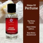 Kesar Chandan Perfume by Vrindavan Mahak – 50 ml Saffron Floral Top, Warm Sandalwood Perfume Base - Image 2