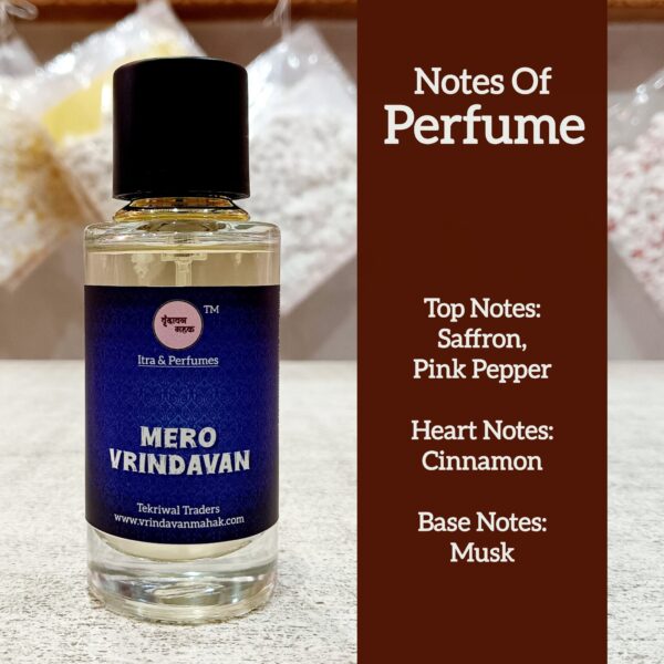 Mero Vrindavan Perfume by Vrindavan Mahak – Spicy 50 ml Scent with Saffron, Pepper, Musk Base - Image 2