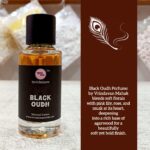 Black Oudh Perfume by Vrindavan Mahak – 50 ml Rose, Floral Heart Notes with Deep Agarwood Base in Soft Tone - Image 3