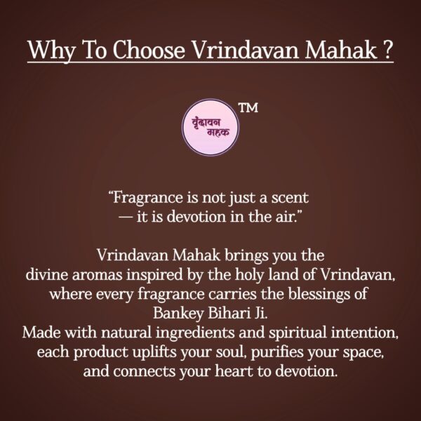 Why choose Vrindavan Mahak perfumes natural long-lasting fragrance for personal and spiritual use