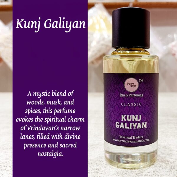 Kunj Galiyan Perfume by Vrindavan Mahak | 50ml Spiritual Fragrance with Musk, Clove, and Spicy Woods - Image 3