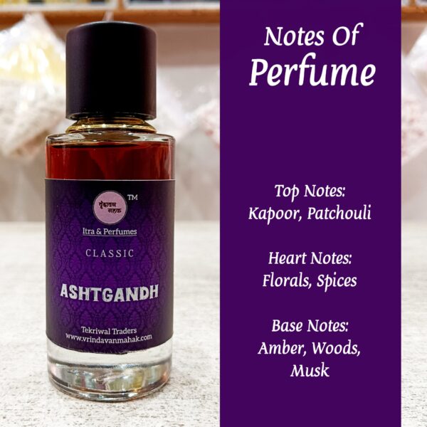 Ashtgandh Perfume by Vrindavan Mahak | 50ml Devotional Blend with Musk, Kapoor, Woods, Spices, Amber - Image 2