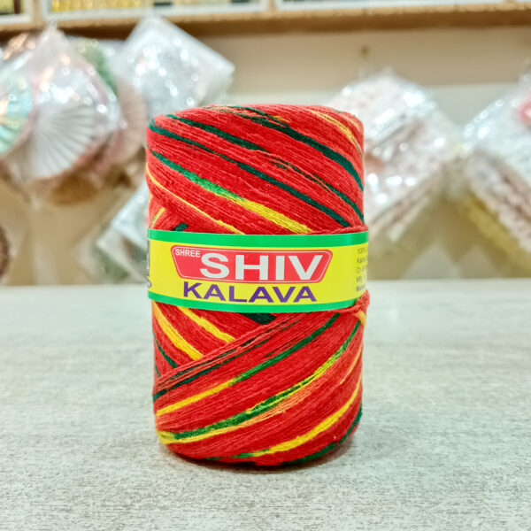 Kalawa Small Size – Sacred Mauli Thread for Pooja | Tri-Color & Two-Color | Vrindavan Mahak - Image 2