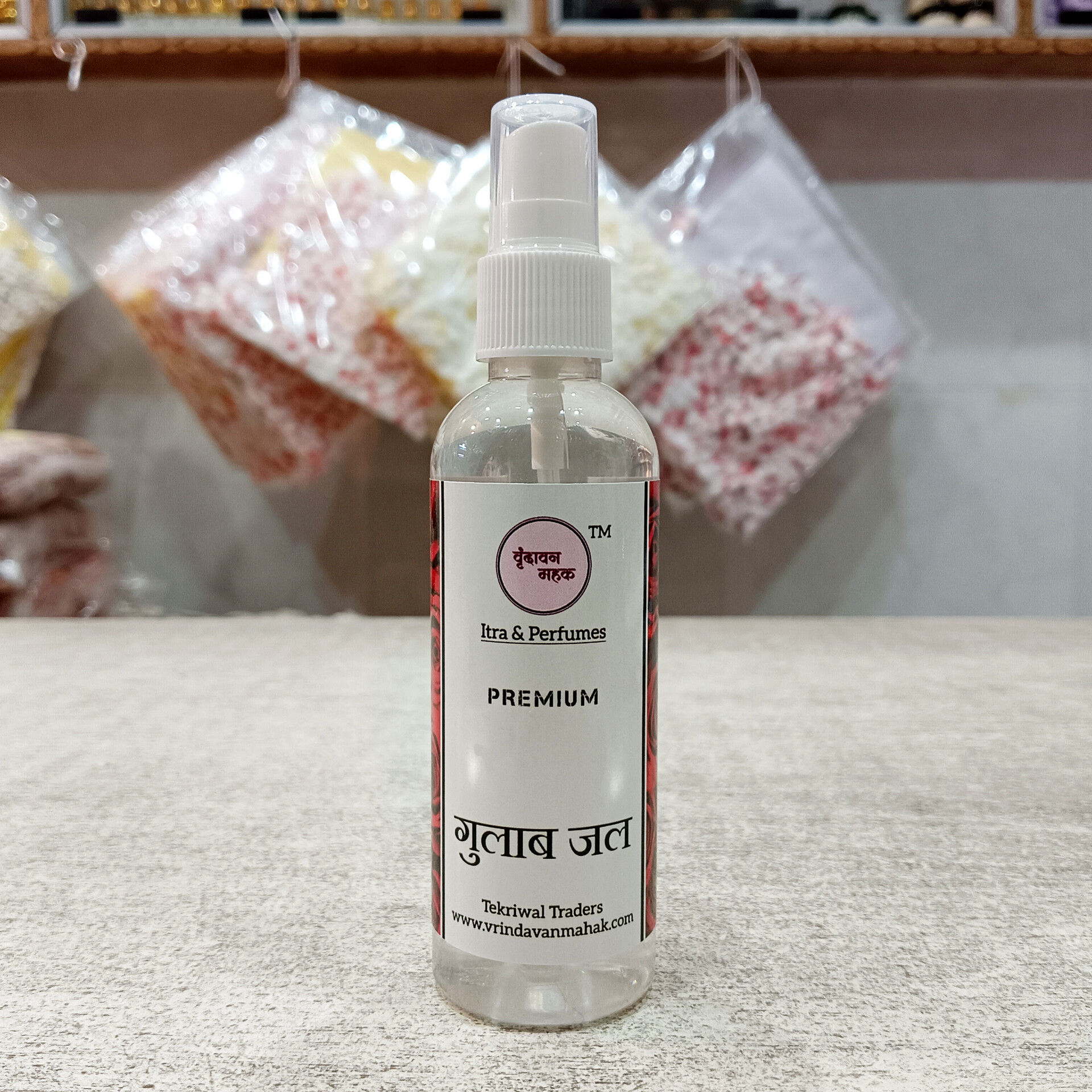 Pure-Gulab-Jal.jpg Pure Gulab Jal – 100 ml | 100% Natural Rose Water | Premium Quality | Vrindavan Mahak - Image 1