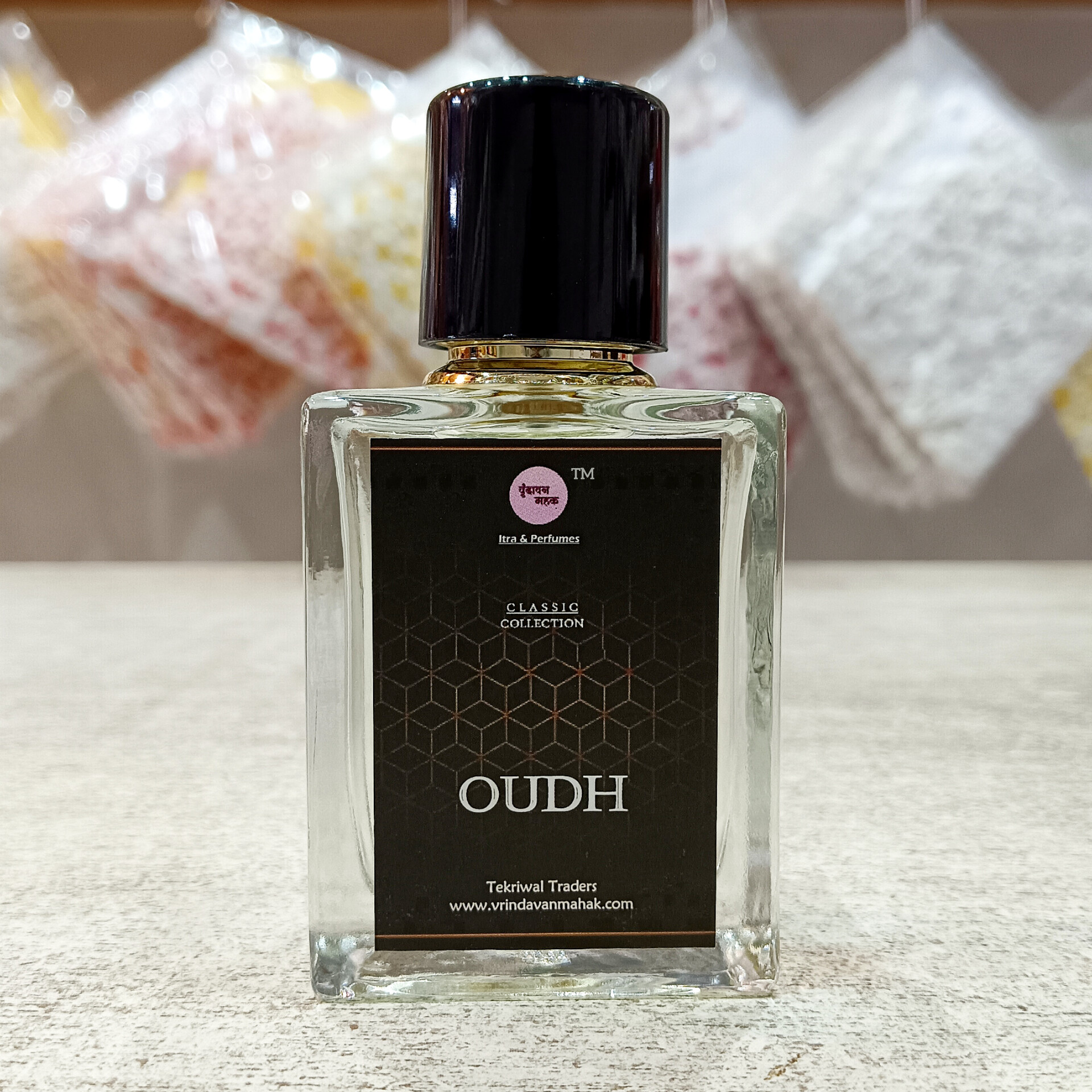oudh-GB.jpg Oudh Perfume by Vrindavan Mahak | Deep & Majestic Fragrance | Long-Lasting Woody Aroma | 50ml Scent - Image 1
