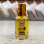 Tulsi Roll On Attar | Fresh, Herbal Floral Aroma of Vrindavan, Purifying, Soothing Fragrance